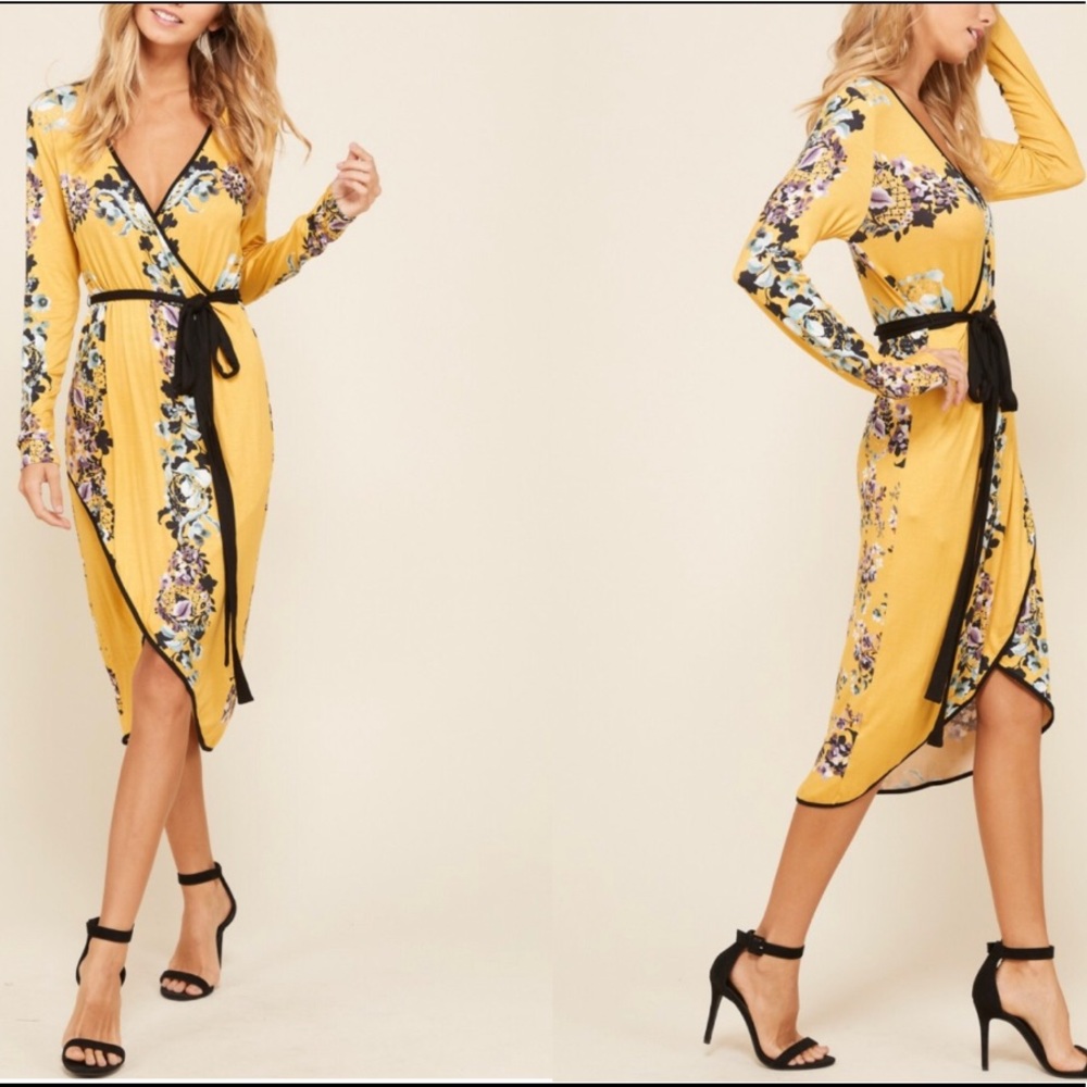 Printed wrap dress